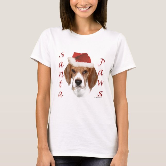 Beagle Santa Paws T-Shirt (Front)