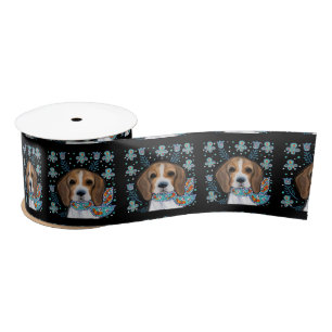 Beagle        satin ribbon
