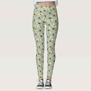 beagle scatter mint leggings