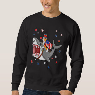 Beagle Shark 4th Of July Dog Mum Dad Puppy Sweatshirt