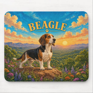 Beagle, Shenandoah Valley Vintage Watercolor Mouse Pad