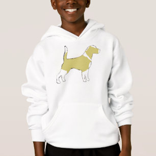Beagle silhouette lemon white