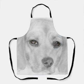 Beagle Sketch All-Over Print  Apron