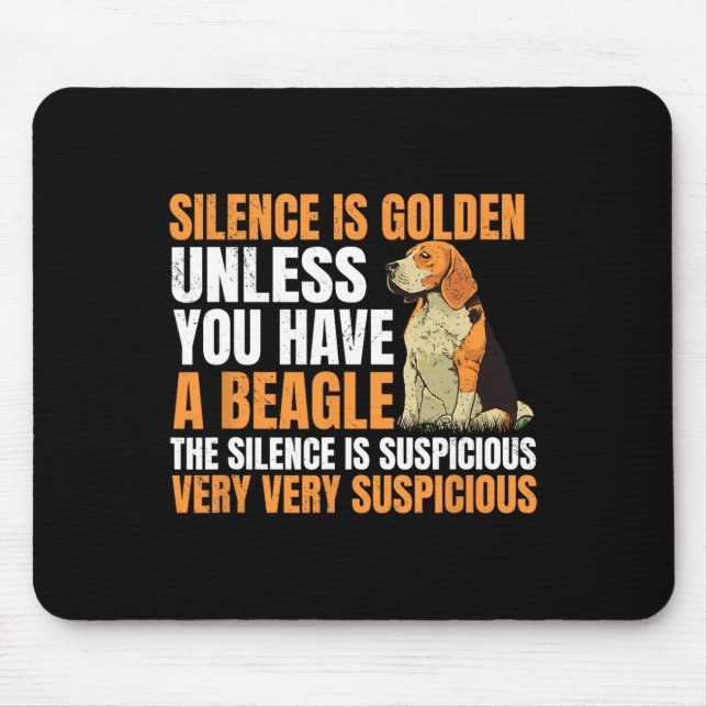 Beagle Small Scent Dog Hunting Pet Breeder Silence Mouse Pad (Front)