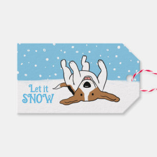 Beagle Snow Dog Christmas Holiday Gift Tags