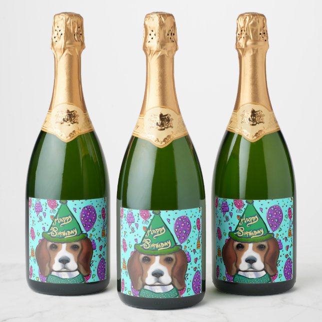 BEAGLE  SPARKLING WINE LABEL (Bottles)
