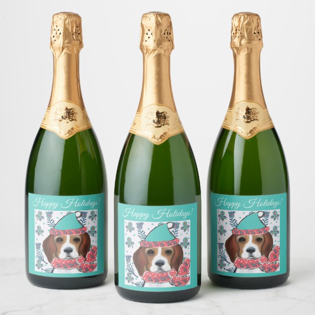 Beagle Sparkling Wine Label (Bottles)