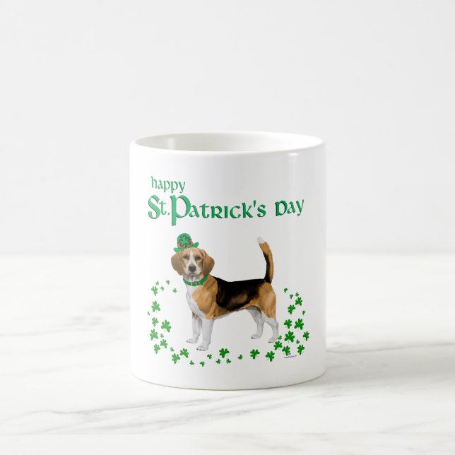 Beagle St Patricks Day Coffee Mug (Center)
