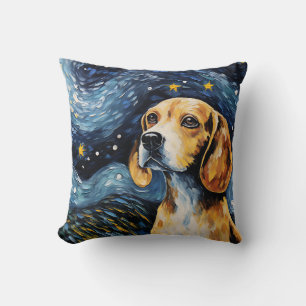 Beagle Starry Night Cushion