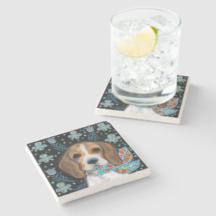 Beagle     stone coaster