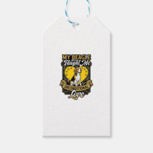 Beagle Taught Me Unconditional Love Dog Heart Paws Gift Tags