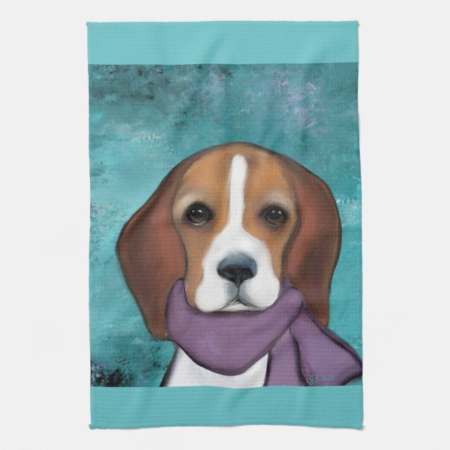 Beagle Tea Towel (Vertical)