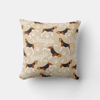 Beagle-Themed Pattern Cushion