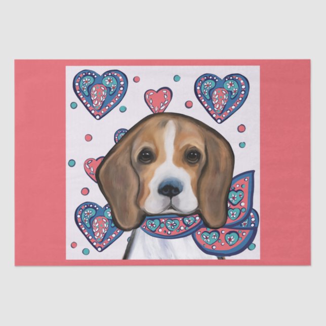 Beagle         tissue paper (Front)