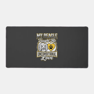 Beagle Unconditional Love Dog Owner Desk Mat