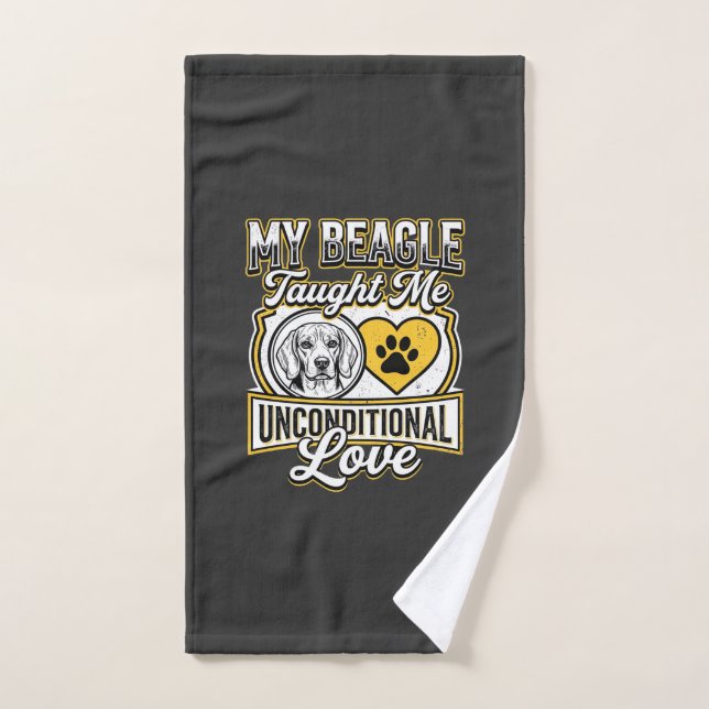 Beagle Unconditional Love Dog Owner Hand Towel (Hand Towel)