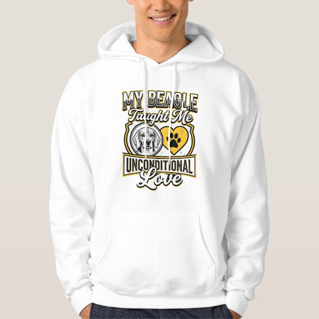 Beagle Unconditional Love Dog Owner Hoodie (Front)