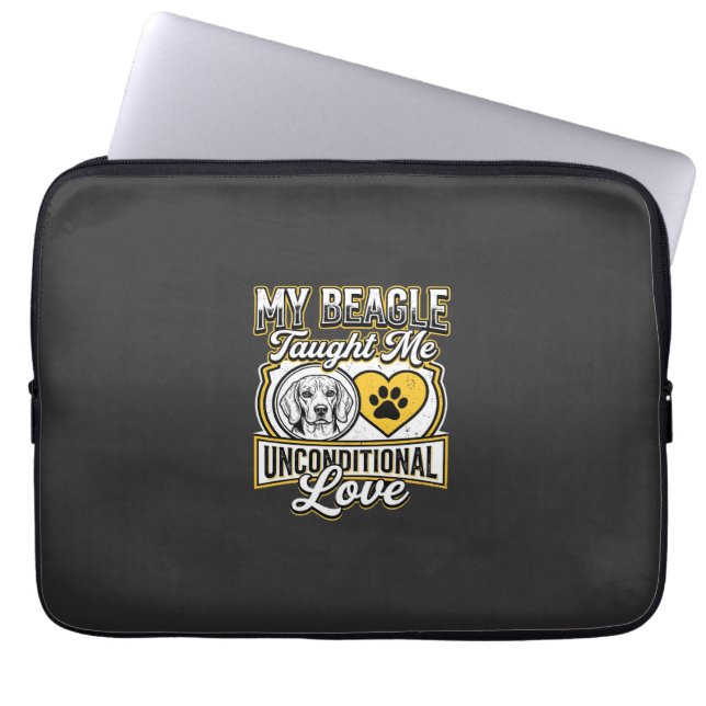 Beagle Unconditional Love Dog Owner Laptop Sleeve (Front)
