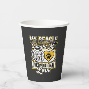 Beagle Unconditional Love Dog Owner Paper Cups