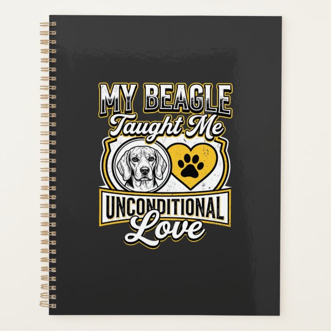 Beagle Unconditional Love Dog Owner Planner (Front)