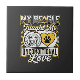 Beagle Unconditional Love Dog Owner Tile