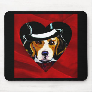 Beagle Valentine Gifts Mouse Pad
