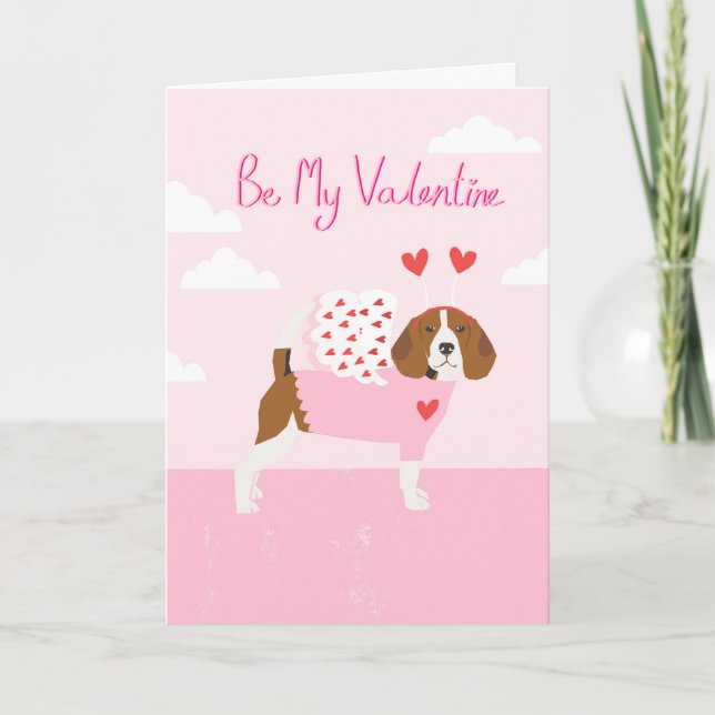 Beagle Valentines day Love card (Front)