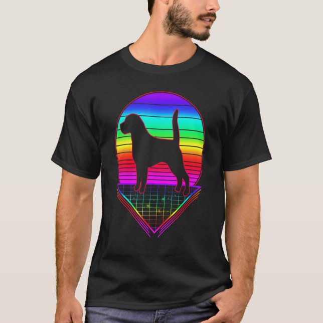 Beagle Vintage 80s Dog T-Shirt (Front)