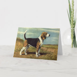 Beagle Vintage Greeting Card