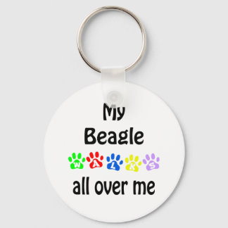 Beagle Walks Design Key Ring