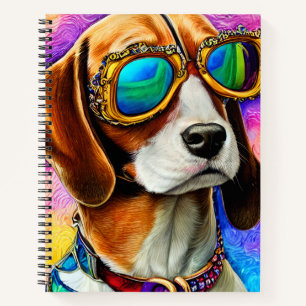 Beagle Wearing Sunglasses Notebook