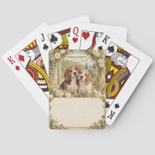 Beagle Wedding Guest Book Signing Deck Playing Cards