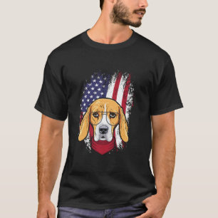 Beagle Whisperer Dog Lover Puppy Owner USA Flag Am T-Shirt