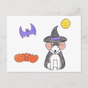 Beagle Witch Postcard