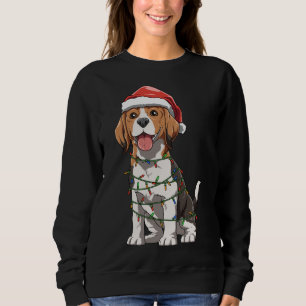 Beagle With Santa Hat Christmas Themed Beagle Love Sweatshirt