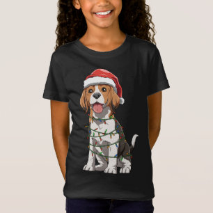 Beagle With Santa Hat Christmas Themed Beagle Love T-Shirt