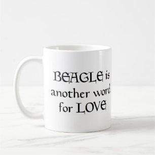 beagle word coffee mug