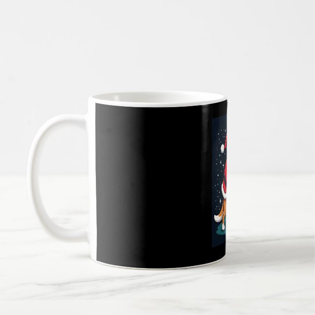 Beagle Xmas Lighting Santa Riding Beagle Dog Chris Coffee Mug (Left)