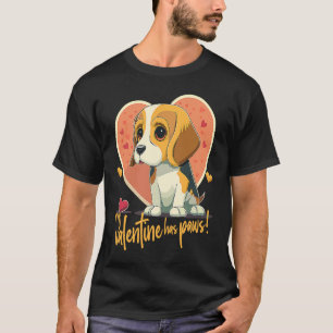 Beagledog With Hearts Dog Love For Valentinesday T-Shirt