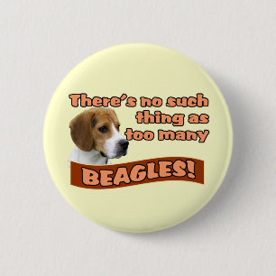 BEAGLES 6 CM ROUND BADGE