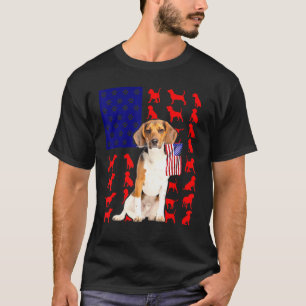 Beagles American Flag 4th Of July Dog Usa Patrioti T-Shirt