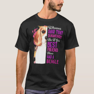 Beagles Are A Girls Best Friend Dog Mama Mothers D T-Shirt