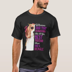 Beagles Are A Girls Best Friend Funny Dog Mama Mot T-Shirt