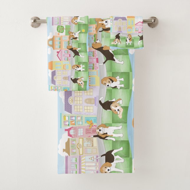 Beagles Bath Towel Set (Insitu)