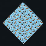 Beagles Hound Dogs Beagle Cute Pattern Bandana<br><div class="desc">Design features cute Beagles in a repeating pattern with dog bones and paw prints</div>