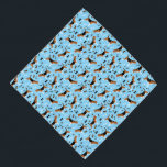 Beagles Hound Dogs Beagle Cute Pattern Bandana<br><div class="desc">Design features cute Beagles in a repeating pattern with dog bones and paw prints</div>