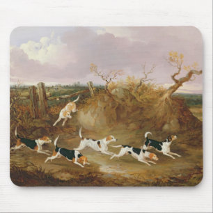 Beagles in Full Cry, 1845 (oil on canvas) Mouse Pad