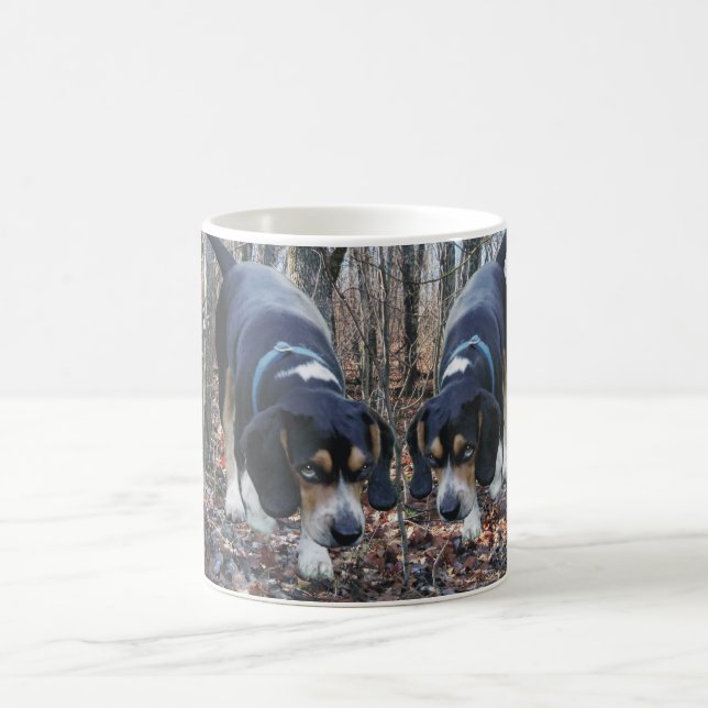 Beagles Rabbit Hunting The Woods Mug (Center)
