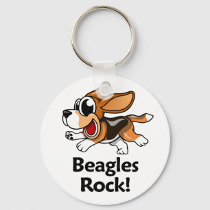 Beagles Rock! Key Ring