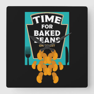 Beaked Beans On Toast Square Wall Clock